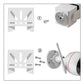 Corner mount bracket kit with screws and camera connection adapter pieces