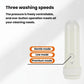 Bidet sprayer with one-button control and spray nozzle head, white