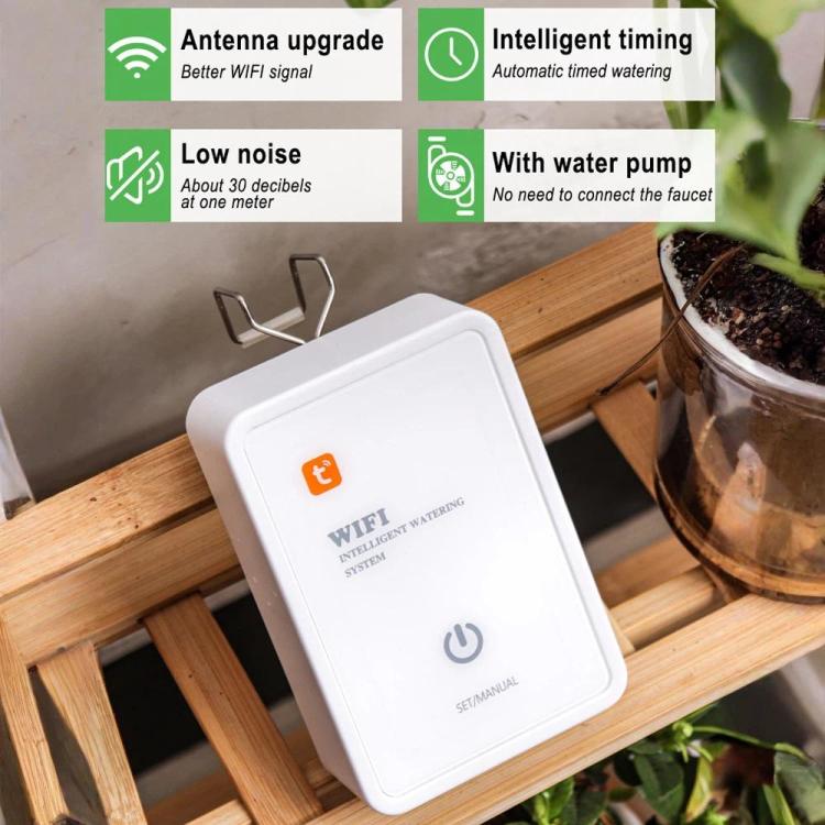 Tuya-Compatible WiFi Smart Automatic Drip Irrigation System with Dual Pump Supports Up to 16 Pots, Adjustable Drip Arrow Version, Adjustable Drip Heads Version, Drip Arrow Version
