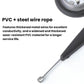 Exhaust grounding anti-static strap with PVC body and steel wire rope connector