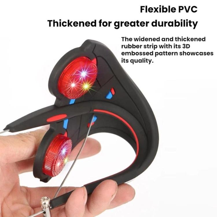 Flexible PVC exhaust grounding anti-static strap with red glowing reflective pad