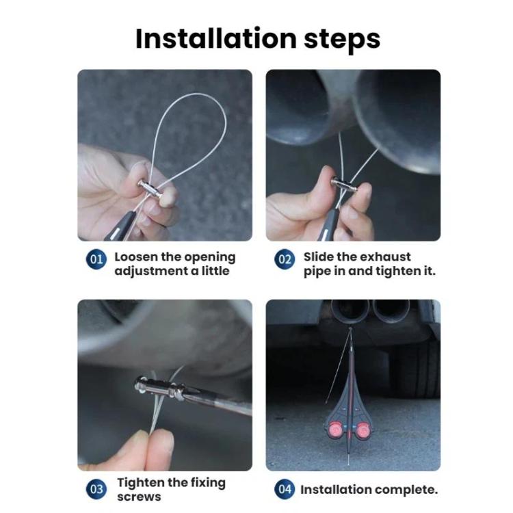 Exhaust grounding anti-static strap installation steps showing tightening screws
