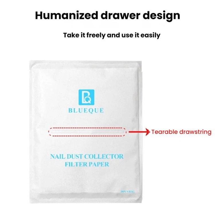 BLUEQUE 30pcs /Pack Nail Dust Vacuum Filter Cloth Disposable Replacement Dust Cleaning Filter Pad