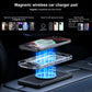 Qi magnetic wireless car charging mat with blue LED charging glow and magnetic alignment