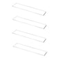 Clear acrylic medicine cabinet replacement shelves, set of four slim rectangular pieces