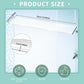 Transparent acrylic medicine cabinet replacement shelf with measured thickness detail