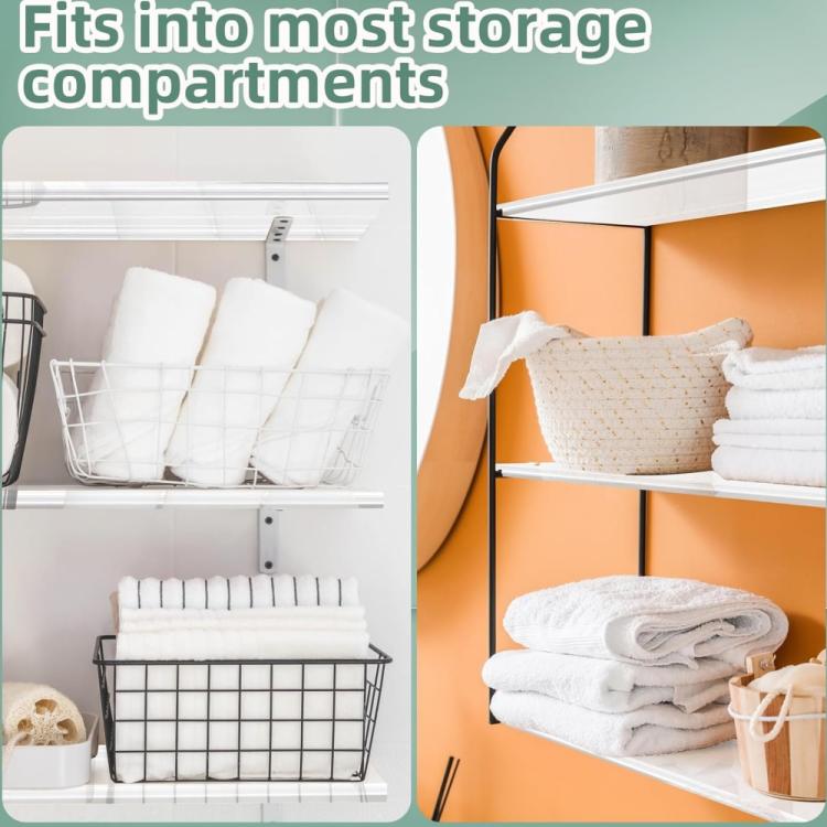 Clear acrylic shelf insert for bathroom cabinet, holds folded towels