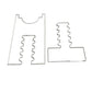 Clear acrylic adjustable spacer pads, 6-slot, two-piece set