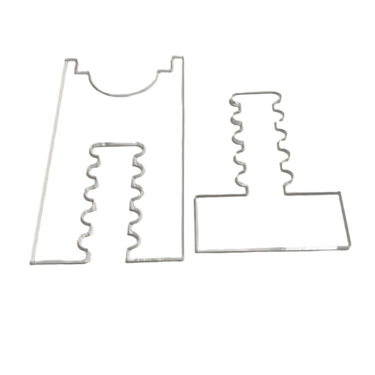 Clear acrylic adjustable spacer pads, 6-slot, two-piece set