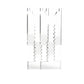Clear acrylic adjustable spacer pads with multiple slots, two-piece set