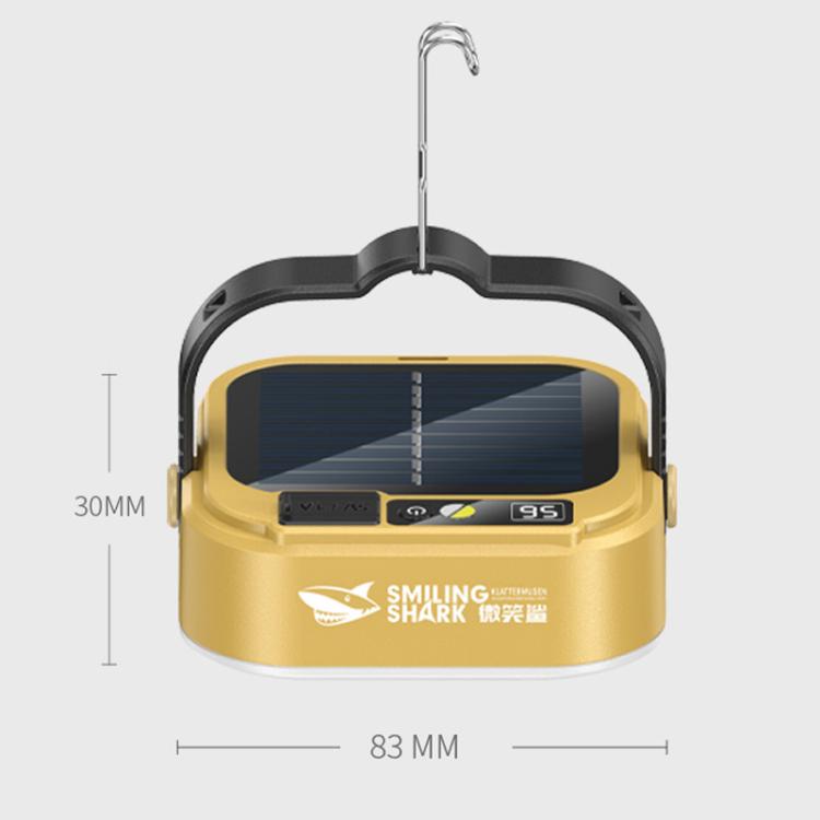 SMILING SHARK LY-8307 Outdoor LED Camping Light Solar-Powered Handheld Lamp With Hook