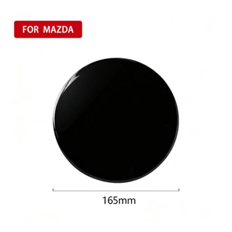 Black circular fuel tank cap sticker, 165mm size and For Mazda label