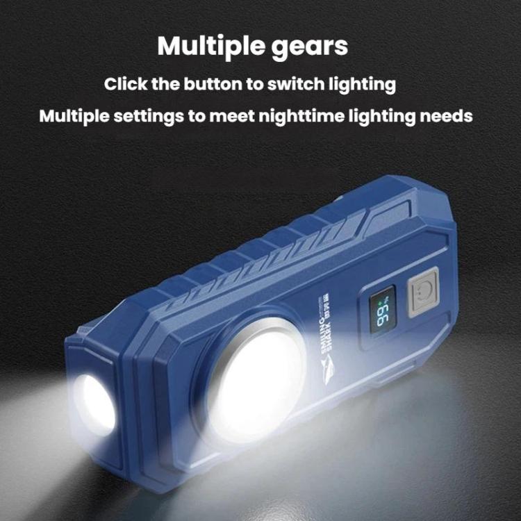 SMILING SHARK GZ-5126-S Digital Display Magnetic Flashlight With Hook Outdoor High-Brightness Work Light