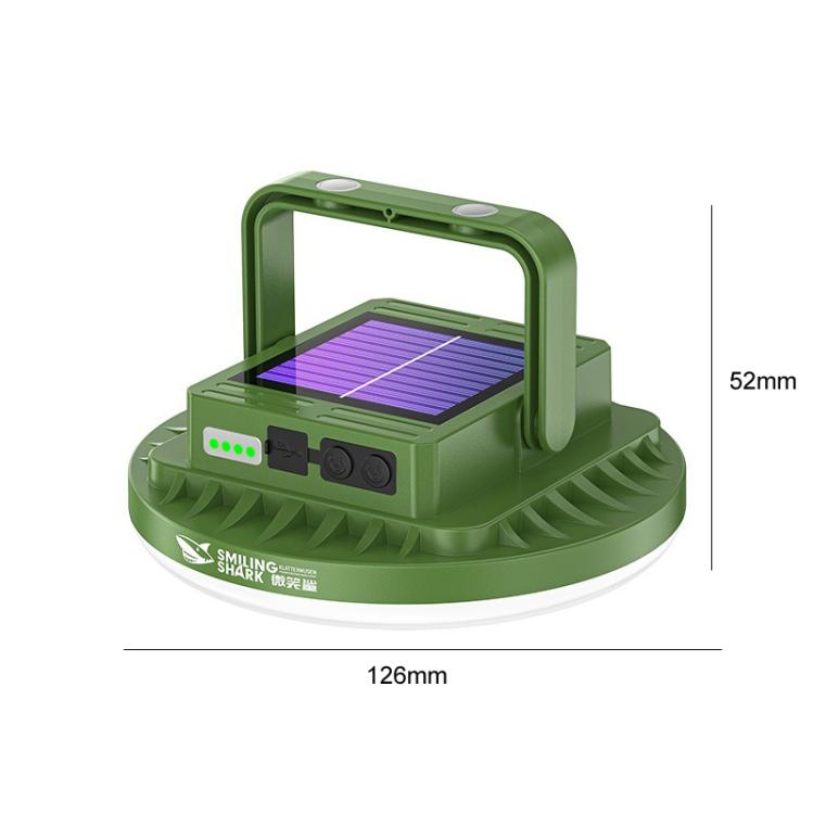SMILING SHARK LY-8336-S Solar-Powered Camping Light Portable Outdoor Lighting Lamp, Small, Large