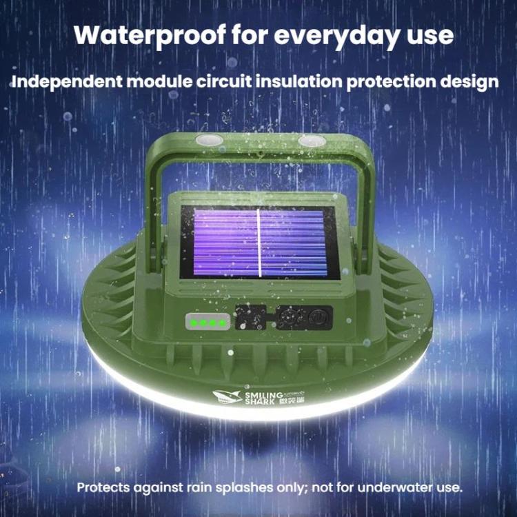 SMILING SHARK LY-8336-S Solar-Powered Camping Light Portable Outdoor Lighting Lamp, Small, Large