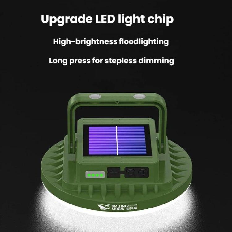 SMILING SHARK LY-8336-S Solar-Powered Camping Light Portable Outdoor Lighting Lamp, Small, Large