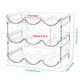 Household Wine Storage Rack Transparent Stackable Water Bottle Organizer, 3-Unit, 4-Unit