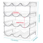 Household Wine Storage Rack Transparent Stackable Water Bottle Organizer, 3-Unit, 4-Unit