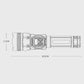 SMILING SHARK High-Brightness Flashlight With Power Display Outdoor Long-Range Spotlight, Rainbow Side Light, COB Side Light