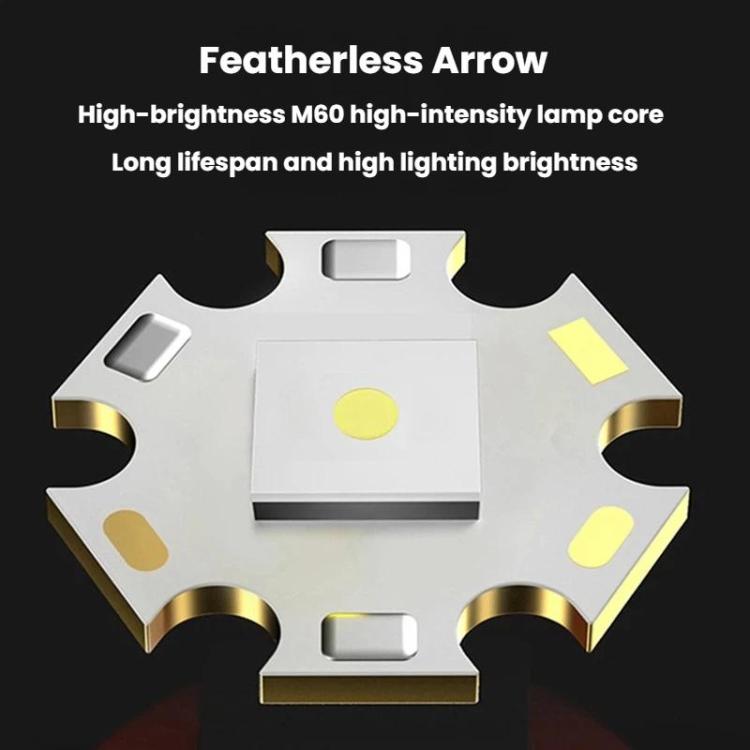 SMILING SHARK High-Brightness Flashlight With Power Display Outdoor Long-Range Spotlight, Rainbow Side Light, COB Side Light