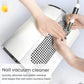 White nail dust collector with hands placed under the vented intake grate