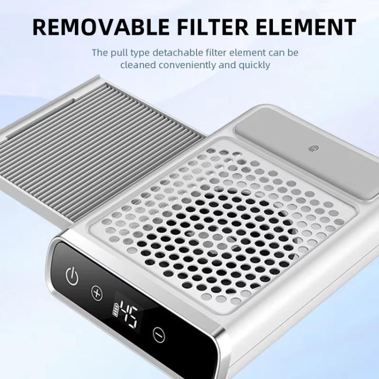 BLUEQUE 80W High Power Rechargeable Low-Noise Nail Dust Collector, US Plug, EU Plug