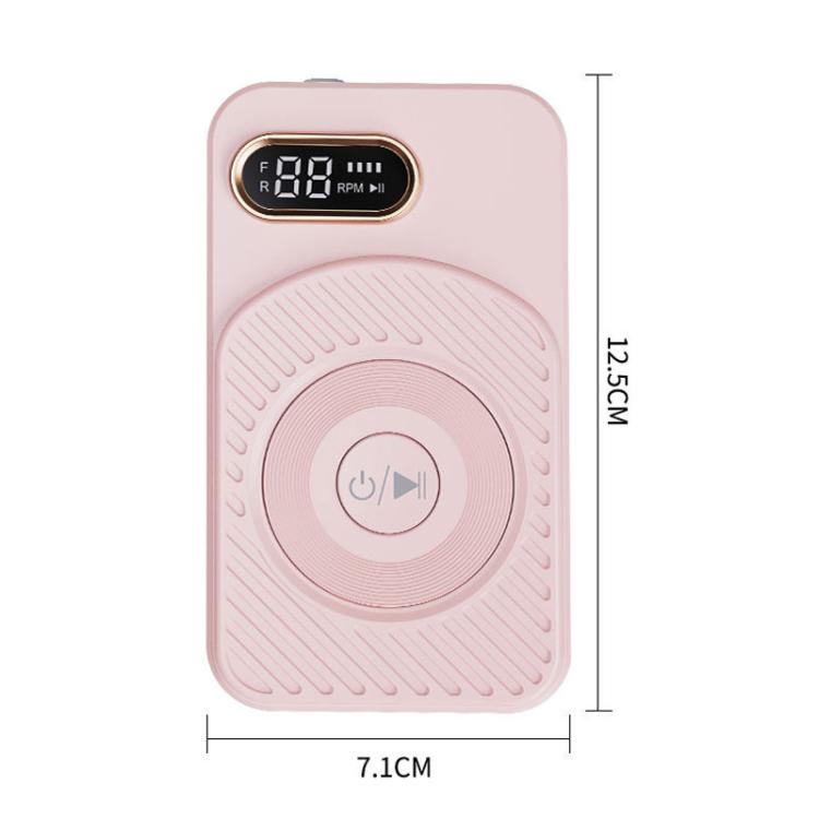 Pink portable rechargeable nail file with LCD panel and speed control dial, compact