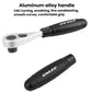 Aluminum alloy handle ratchet wrench with black grip for bike repair kit