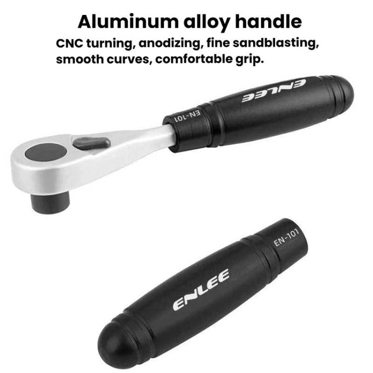 Aluminum alloy handle ratchet wrench with black grip for bike repair kit
