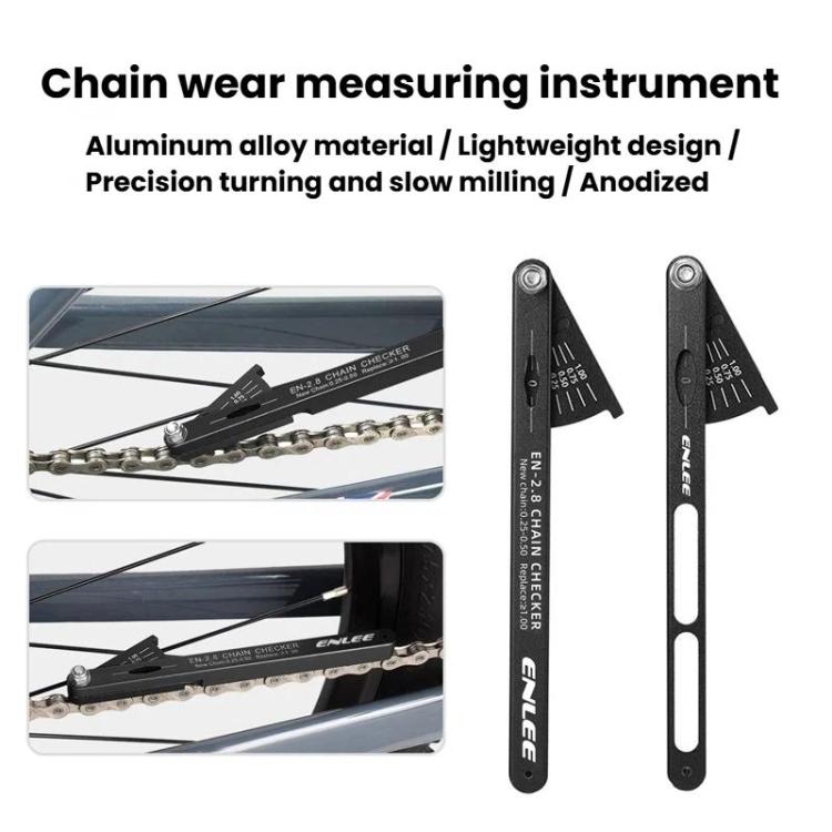 ENLEE Bike Chain Checker Chain Wear Measurement Tool, Standard, Hollow