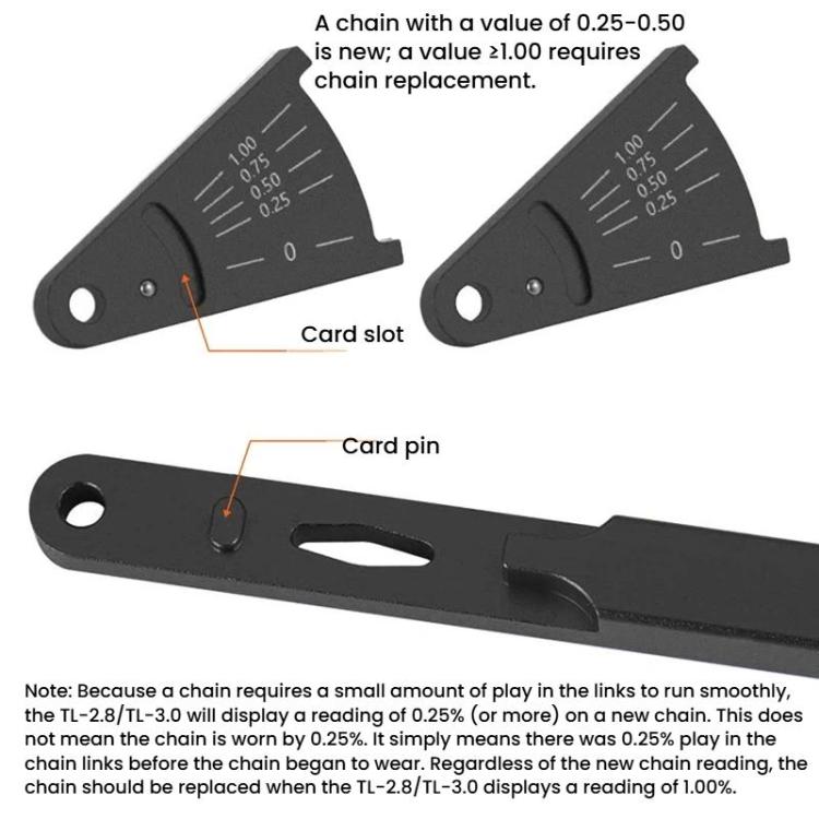 ENLEE Bike Chain Checker Chain Wear Measurement Tool, Standard, Hollow