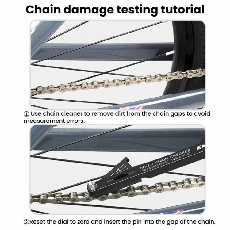 ENLEE Bike Chain Checker Chain Wear Measurement Tool, Standard, Hollow