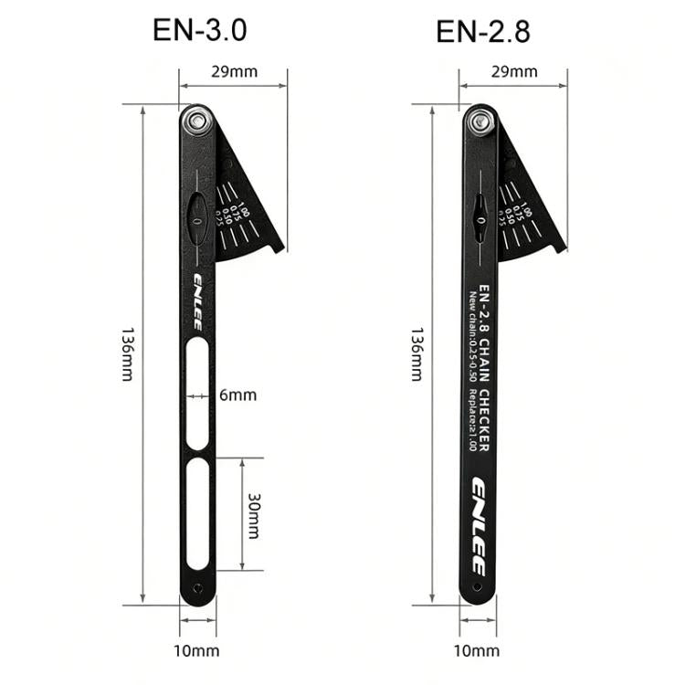 ENLEE Bike Chain Checker Chain Wear Measurement Tool, Standard, Hollow
