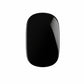 Fuel tank cap cover, glossy black oval with smooth silver border