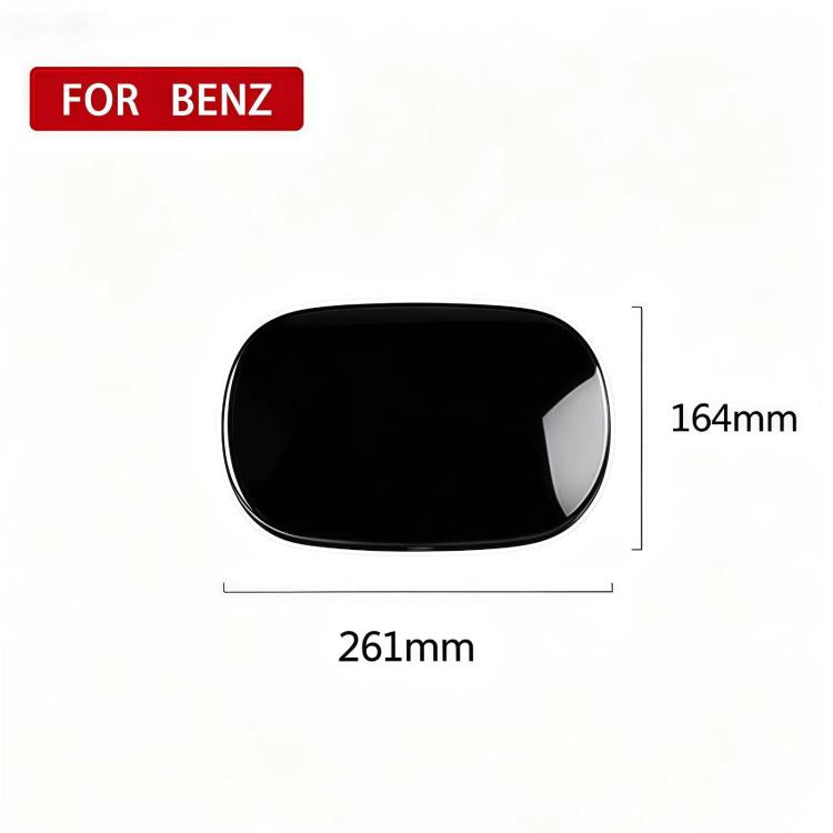 Fuel tank cap cover, glossy black oval cover panel