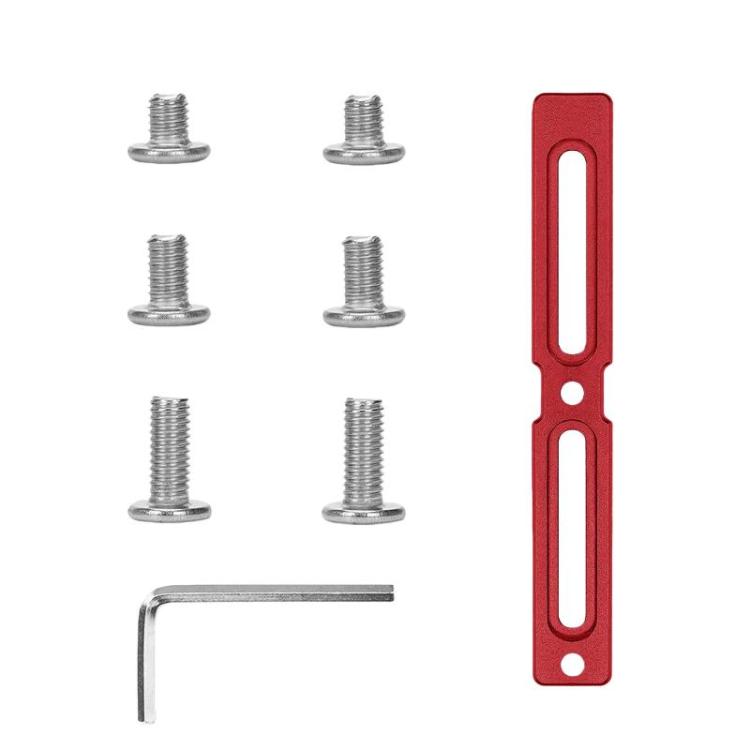 Red short bike water bottle cage hole adjuster bar