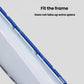 Blue bike water bottle cage hole adjuster mounted along frame