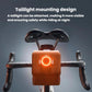 Orange bike seat bag with rear light mounting and visible red reflector