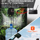 WiFi misting system controller with remote control setup and router-style wireless icon