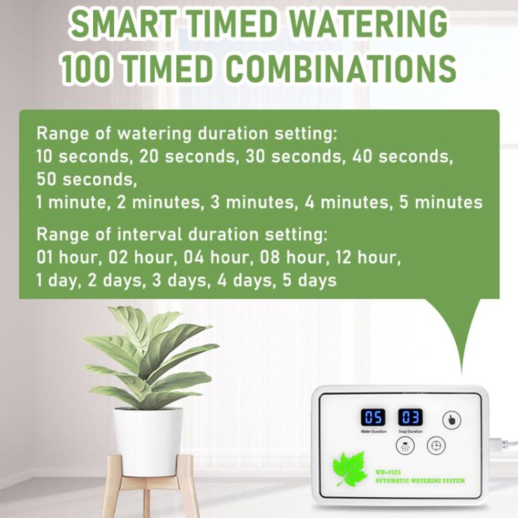 WD-01CS Adjustable Drip Arrow App-Controlled Watering Device Automatic Timed Irrigation Tool, USB, US Plug, UK Plug