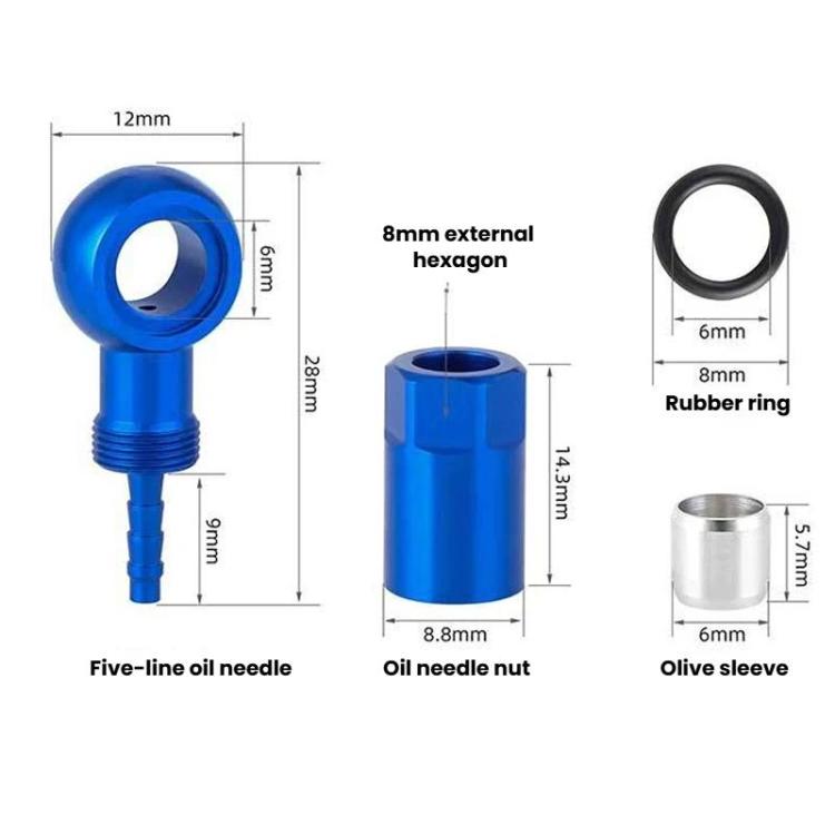 ENLEE E511 Bike 5-Line Hydraulic Needle Hydraulic Disc Brake Hose Connector