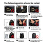 Waterproof motorcycle rain suit care instructions diagram with do-not symbols