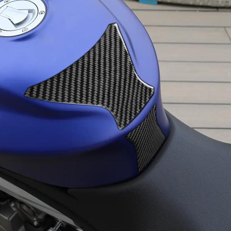 2-piece carbon-fiber center sticker set with black textured inserts