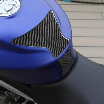 2-piece carbon-fiber center sticker set with black textured inserts