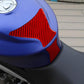 2-piece carbon-fiber center sticker set with red textured inserts