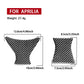 2-piece carbon-fiber center sticker set size diagram, black textured pieces