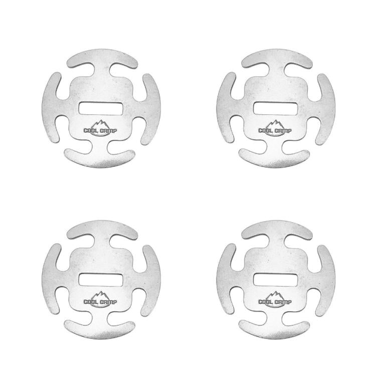 4-pack stainless steel no-knot rope clips, round metal fastener set