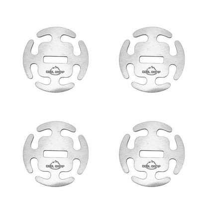 4-pack stainless steel no-knot rope clips, round metal fastener set
