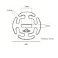 Stainless steel rope clip size diagram, 4 cm diameter, 1.5 mm thickness