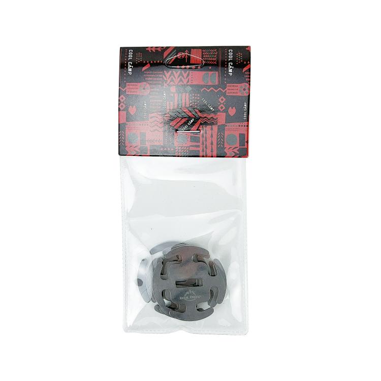 Stainless steel rope clip in sealed plastic bag, 4-pack